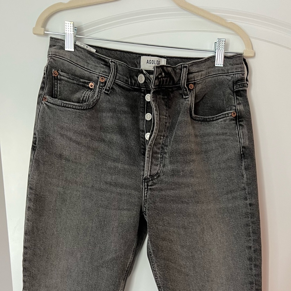 Agolde Riley Cropped Gray jeans